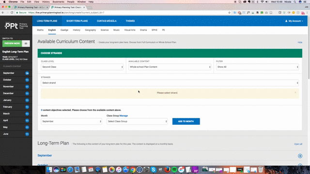 Adding Curriculum Content